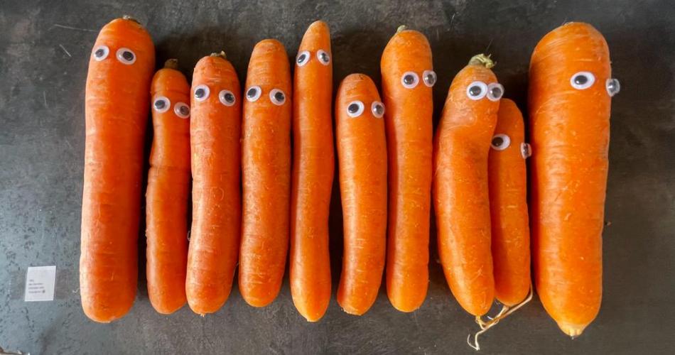 Karotten mit Wackelaugen